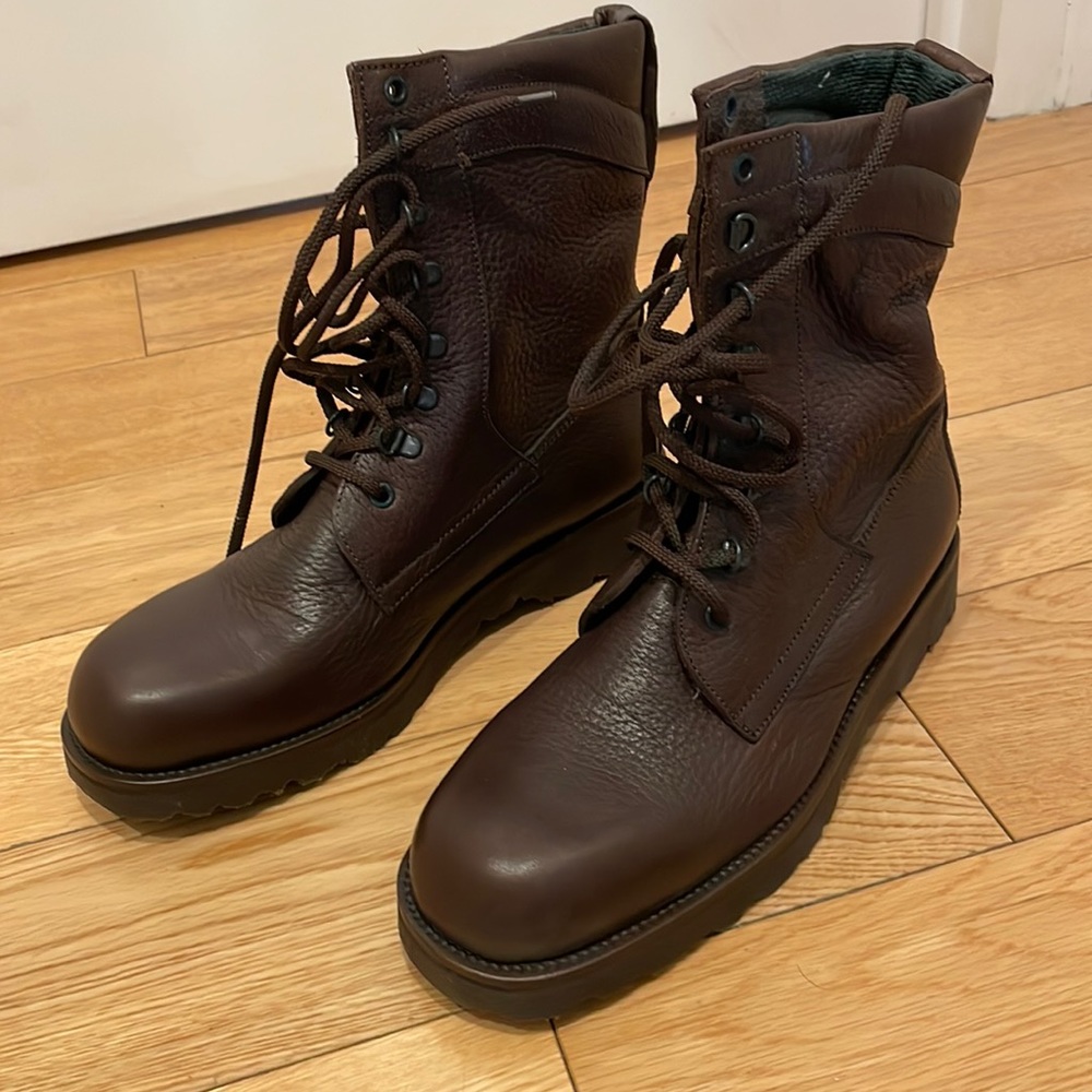 Vintage Giorgio Armani Brown Vitello Moro Boots